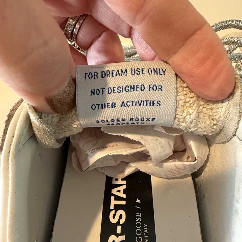 Golden Goose White Sneakers with Silver Star - Picture 4 of 8